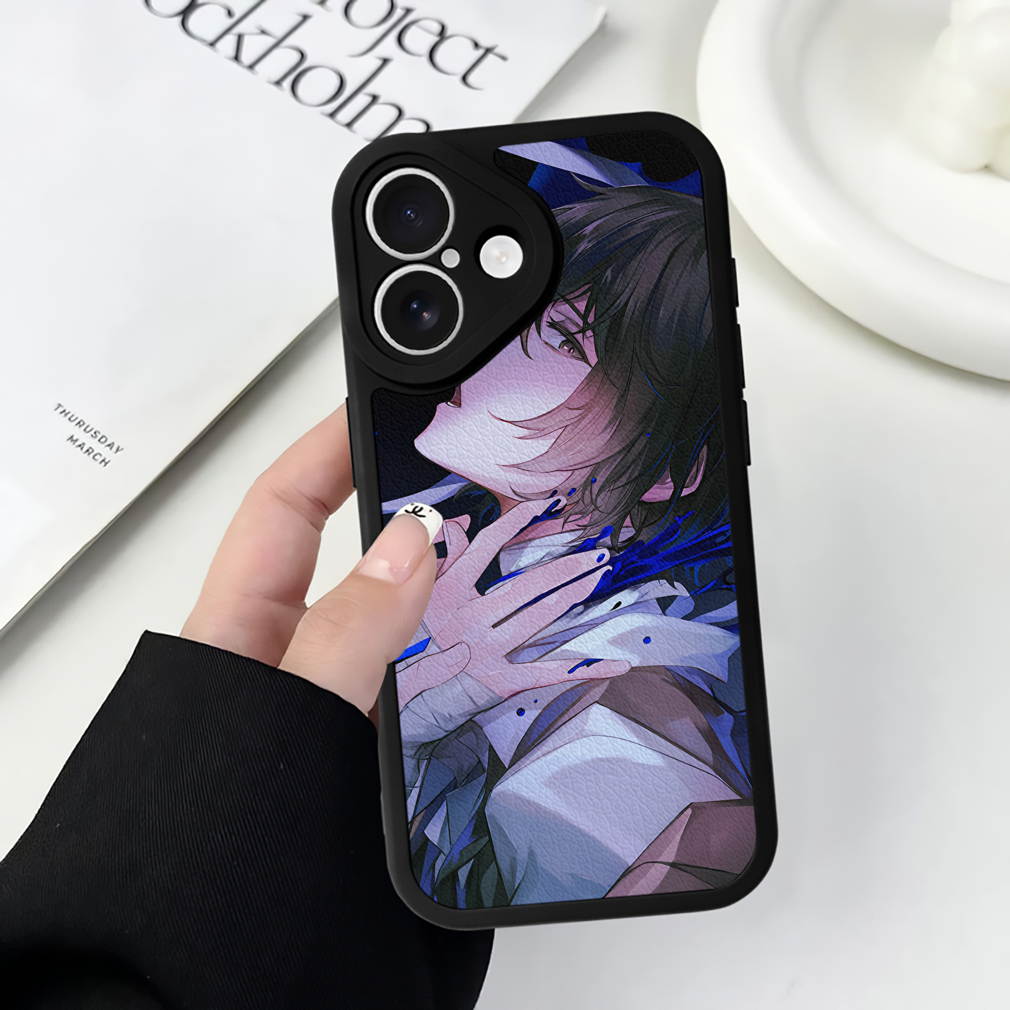（画像用） 文豪ストレイドッグス Bungo Stray Dogs 【iPhone 16シリーズ対応】シリコンスマホケース（レザー調） 材質：シリコン